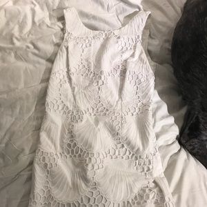 scalloped white lilly dress, worn once
